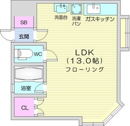 北３４条駅 徒歩10分 2階の物件間取画像